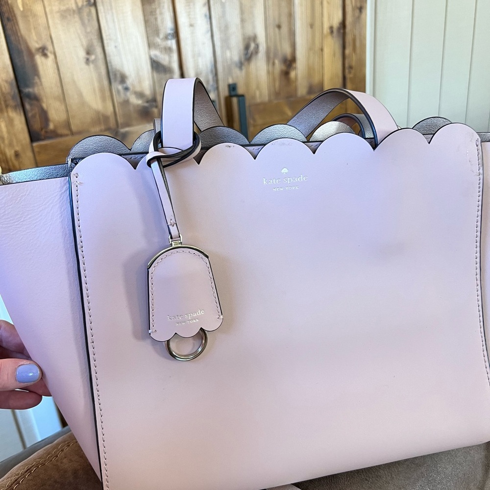 Kate Spade Light Pink Scalloped Tote
